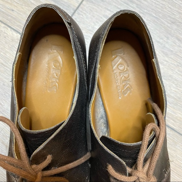 KORK-EASE bronze brown metallic leather Estella heeled cap top Oxford shoes 9 - Picture 3 of 15